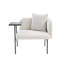 Fauteuil d'appoint rembourré en chenille de 33,8 po de largeur avec table d'appoint et coussin-710779684