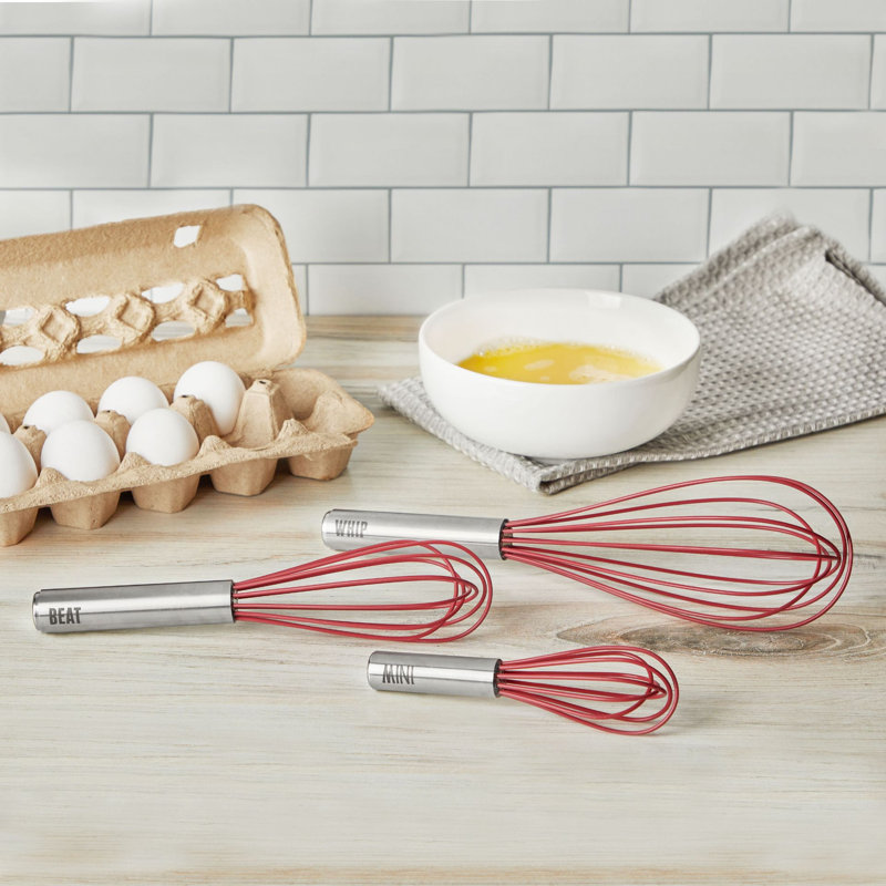 Tovolo 6" Silicone Mini Whisk, Stainless Steel/Black