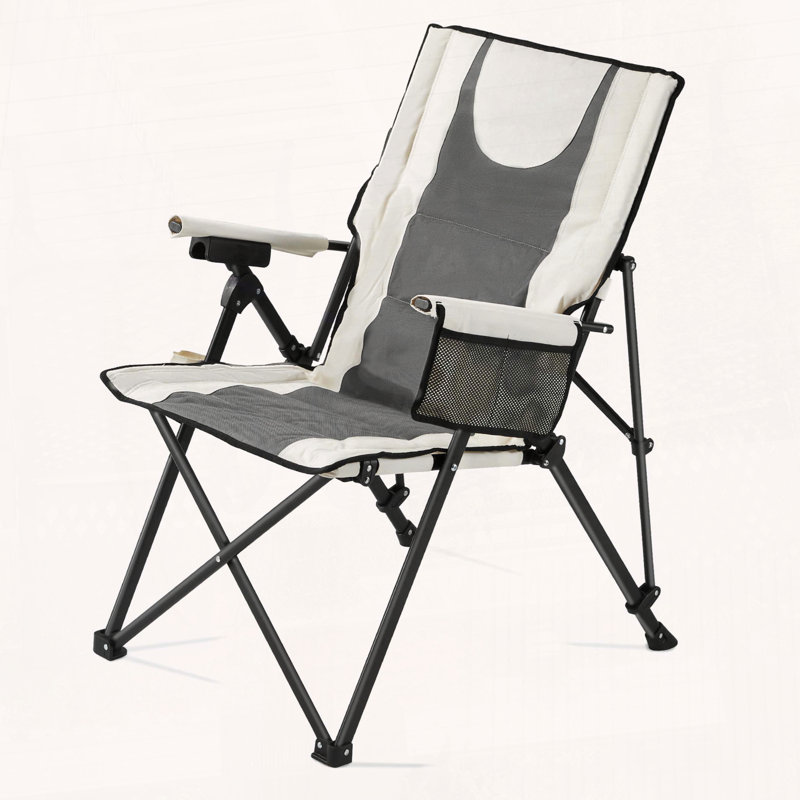 Chaise de camping pliante - 3 positions inclinables, haut dossier, capacité de 260 lb