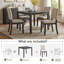 Ensemble de salle à manger moderne en bois 5 pièces, 1 table et 4 chaises rembourrées, 4 sièges pour la cuisine et la salle à manger-129607085-129607084-129607082-129607079
