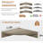 Floating Corner Shelves Wall Mount, Wood Corner Wall Shelf Set For Bedroom Bathroom Kitchen Living Room Office, Rustic Decor With Cable Hole, Sturdy Particle Board Construction, Easy Installation-1122229959