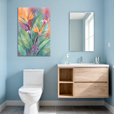 Plants & Flowers Tropical Flowers With Vibrant Colors And Leaves