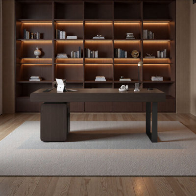 Italian Minimalist Solid Wood Desk by Hokku Designs