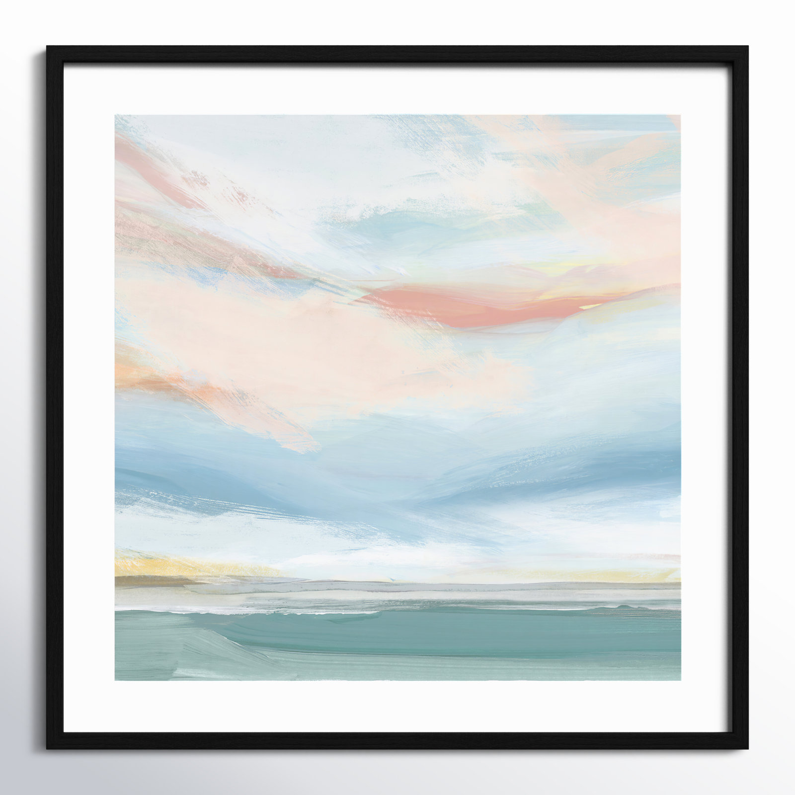 Delphi "Sweetness I" Painting by Isabelle Z, 33.25" H x 33.25" W x 0.88" D, Black Wood Framed Paper