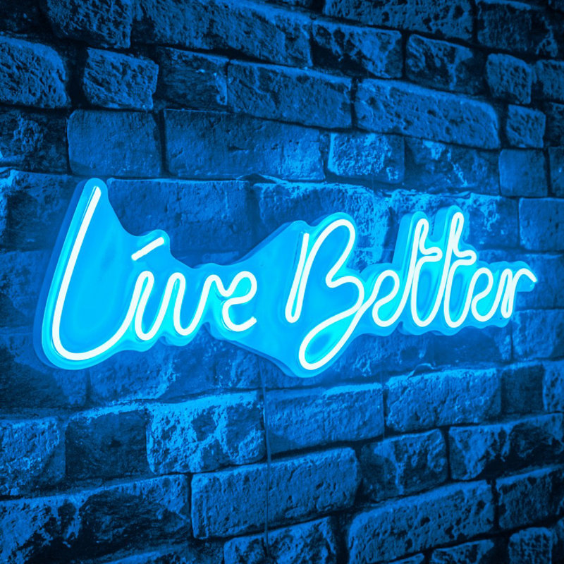 Bande lumineuse néon flexible à DEL, bleu, 23,6 po x 6,7 po x 0,8 po | IP67 imperméable, gabarit en mousse de PVC, adaptateur 12 V CC 4 A, 240 lumens, 7500K | Parfait pour la décoration intérieure, les fêtes et les événements, facile à installer