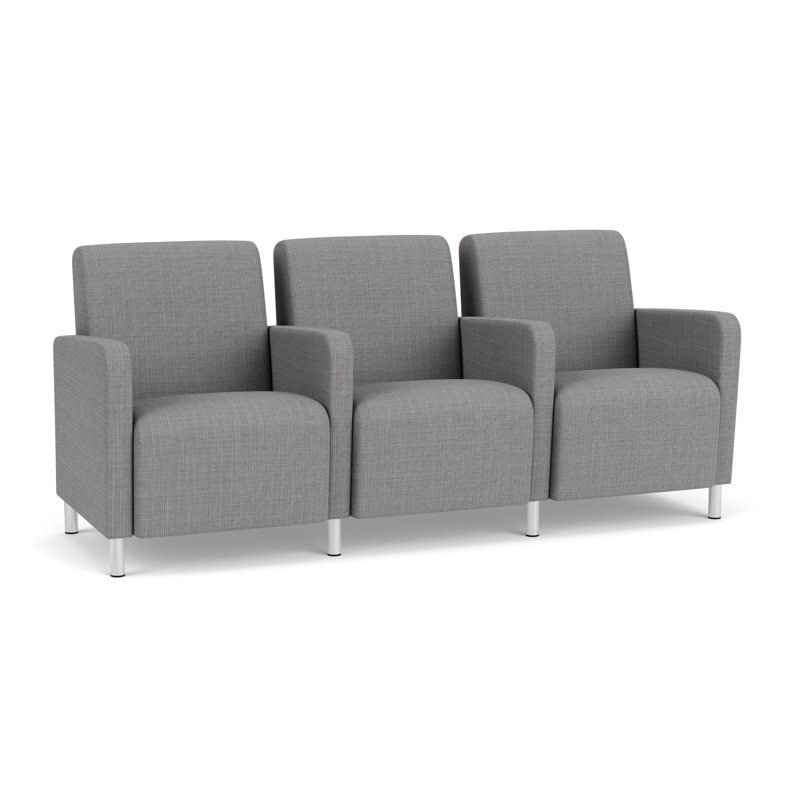 Sièges tandem Ravenna, Acier brossé, Gris chambray