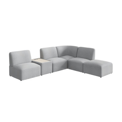 Bush Business Furniture Assemble Modular 5 Seater L Shaped Sectional With Charging Station