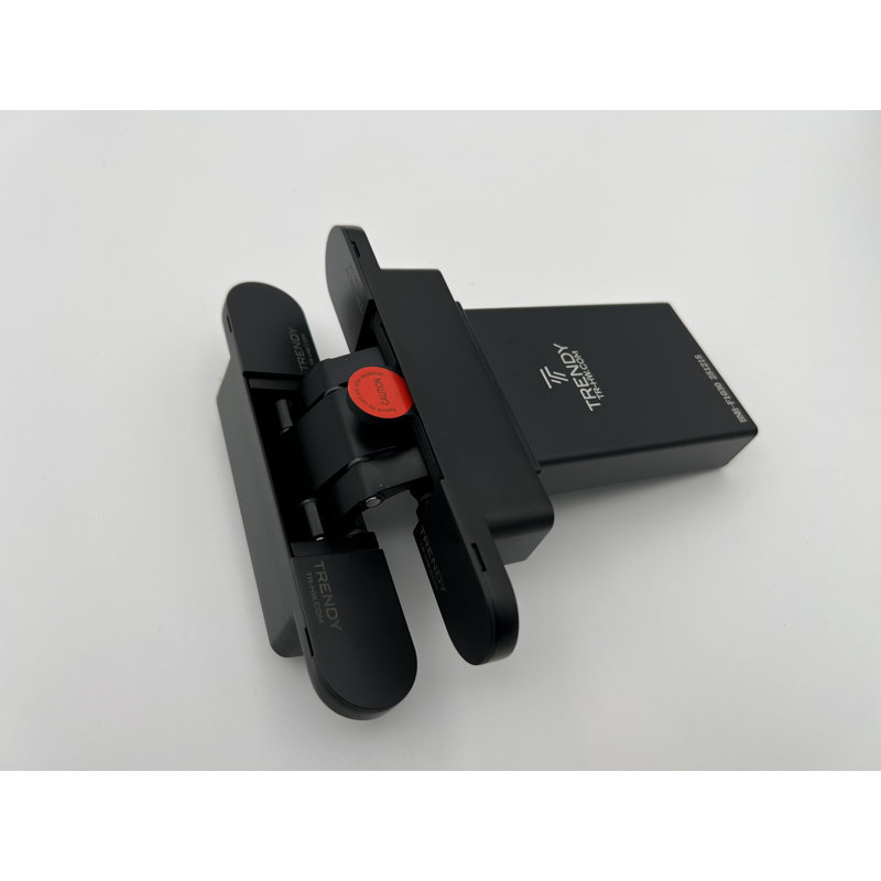 Charnières hydrauliques dissimulées noires 3 pièces, Noir mat