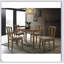 Ensemble de salle à manger 5 pièces en bois de chêne naturel antique, table en bois massif et 4 chaises rembourrées, conception peu encombrante pour une salle à manger élégante