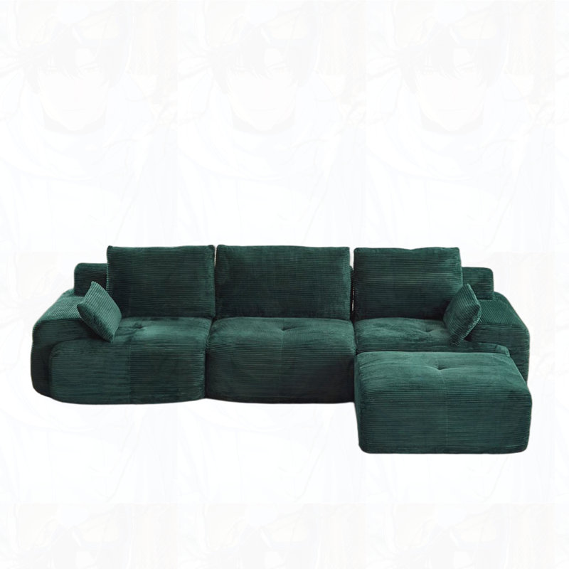 Pet-Friendly Cloud Modular Sectional Sofa, Green