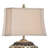 Jane Seymour Table Lamp - Antique Platinum & Barbados Finish - Beige Fabric