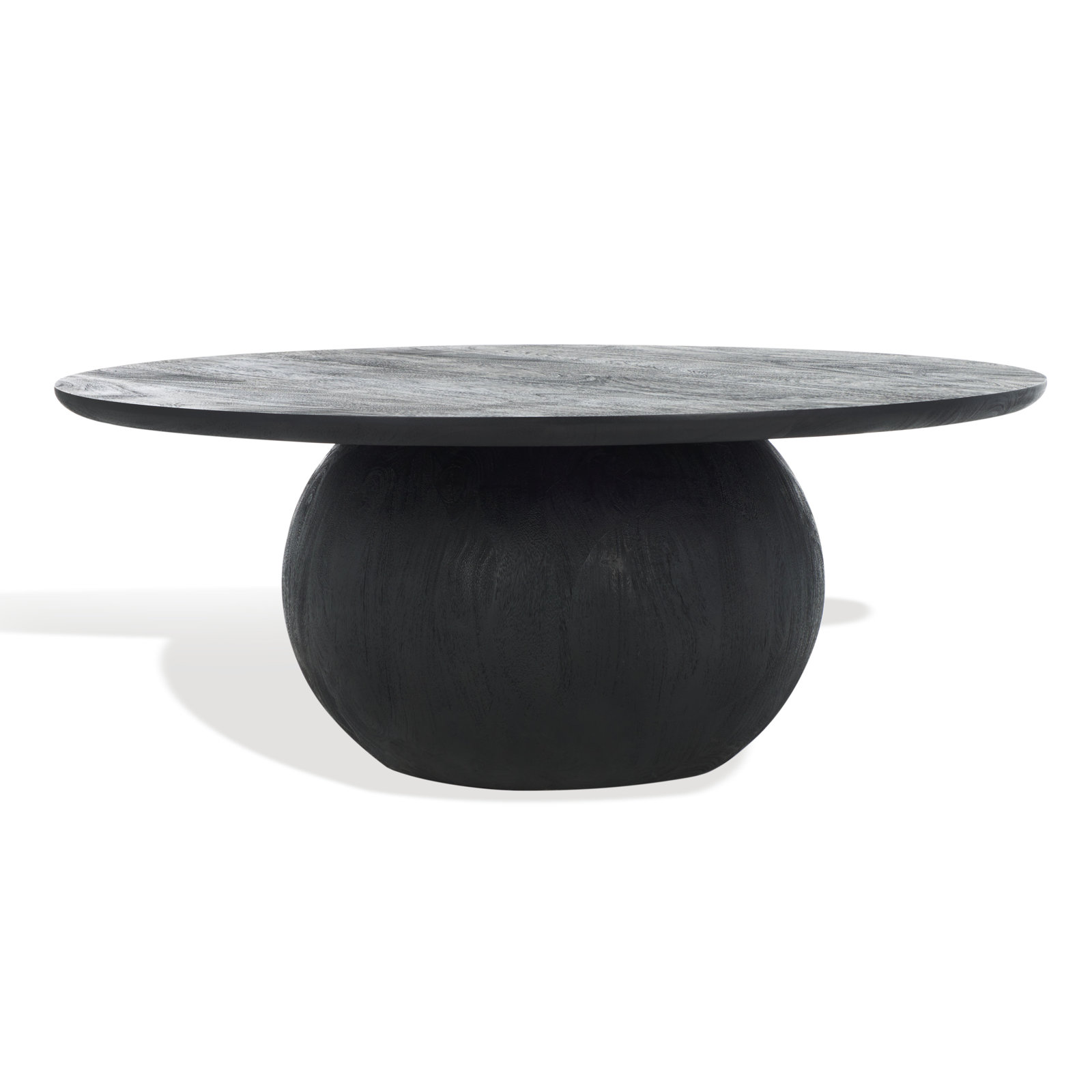 Iver Solid Wood Single Coffee Table, Black
