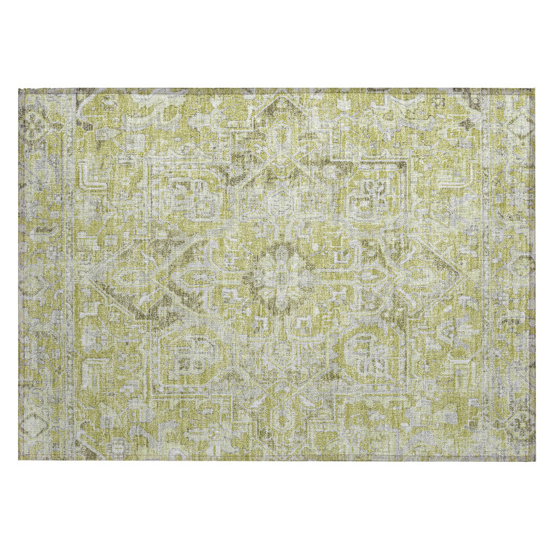 Feeley Washable Oriental Indoor / Outdoor Rug, Rectangle 1'8" x 2'6"