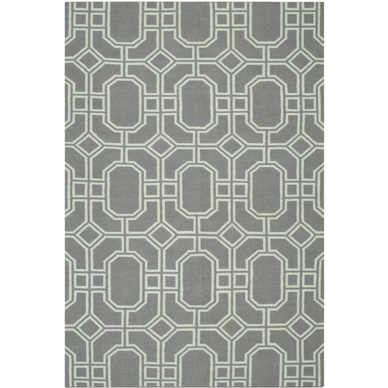 Normal Geometric Wool Hand Woven 183cm X 274cm Area Rug