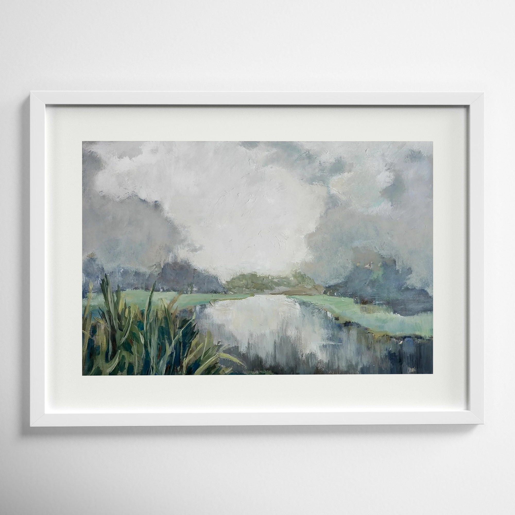 Passage by Mary Parker Buckley, White, 19" H x 26" W, Framed Print