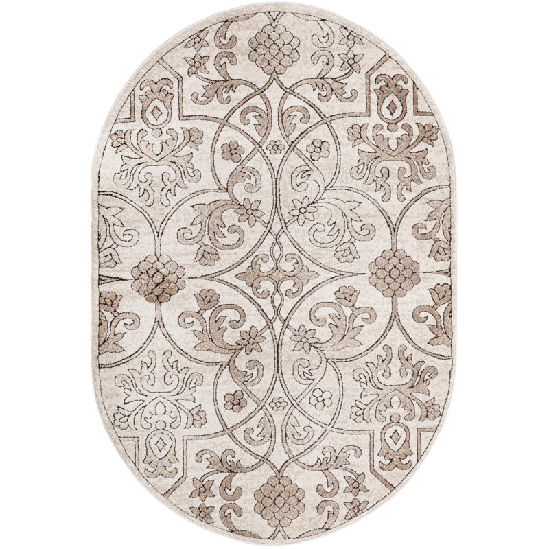 Emigdio Oriental Indoor Rug, Oval 4'1" x 6'1"