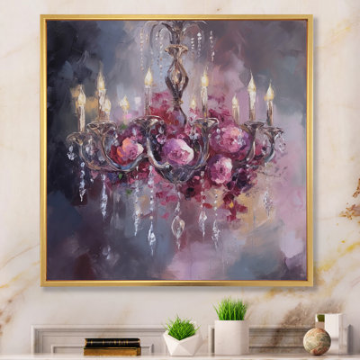 Élégant lustre floral I - lustre, art mural