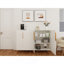 Buffet blanc moderne avec poignées dorées pour la cuisine, organisateur de mobilier de salle à manger