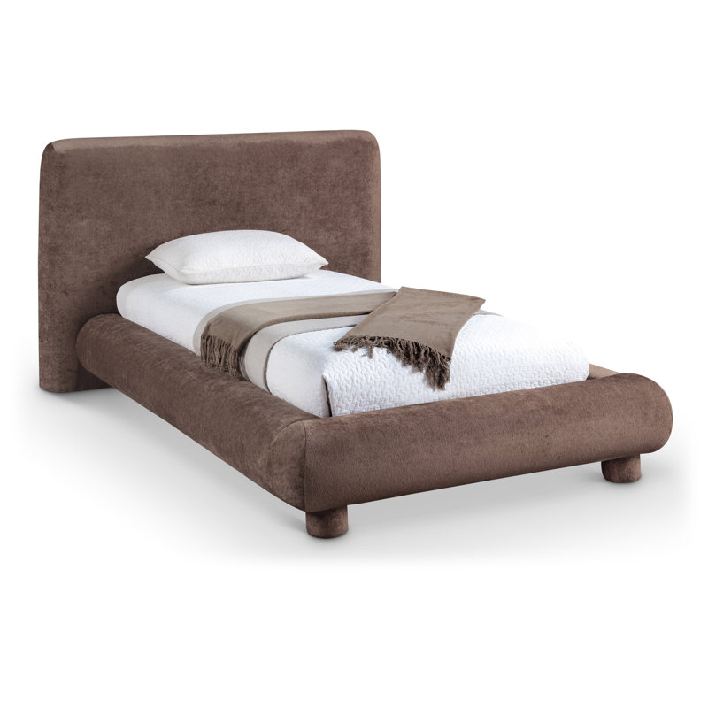 Lit en tissu de chenille Huckstep, Simple, Brown Chenille Fabric