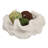 Decorative Abstract Bowl With Ruffled Edges For Home Decor - Modern Sculptural Accent Decor For Living Room Or Kitchen Counter Decor - 12", White