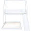 Lit superposé simple au-dessus d'une chambre double avec glissade et garde-corps, construction de qualité-121016332