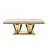 Modern Rectangular MDF Marble Pattern Top, Coffee Table Stainless Steel