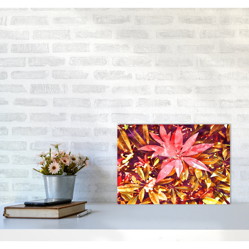 Autumnal Flowers - Print on Canvas, Unframed, 30cm H x 42cm W x 1cm D