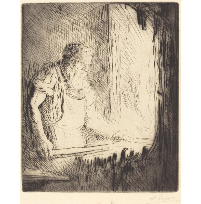 "Blacksmith" par Alphonse Legros - Art mural sur toile tendue avec châssis, H 18 po x l 14 po