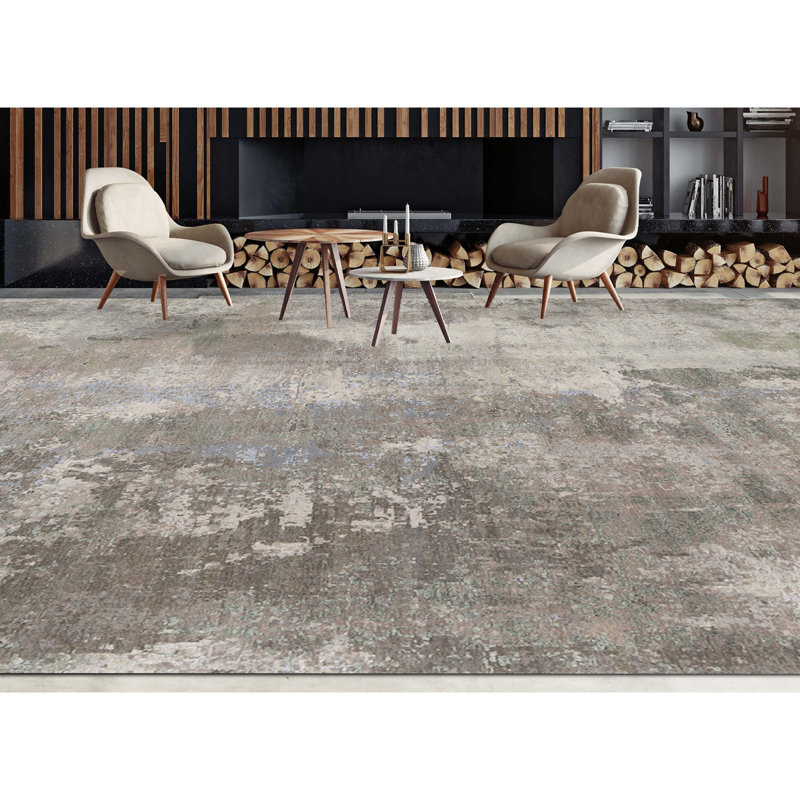 Silk Abstract Area Rug