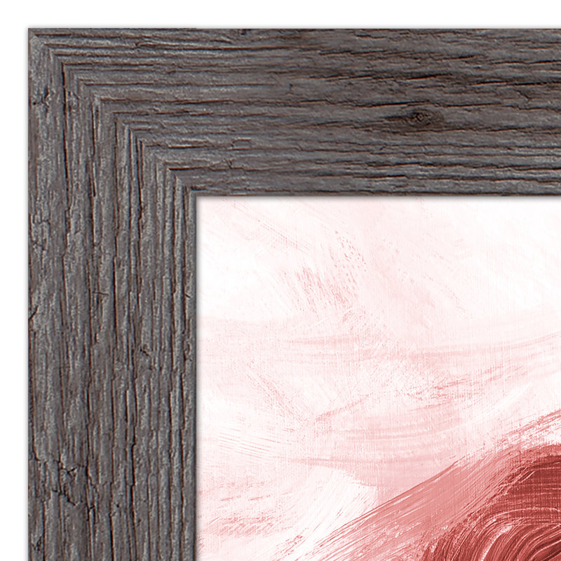«Abstract Painted Heart», reproduction encadrée, Encadré gris