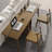 Light walnut Rectangular Solid Wood desk-109517462