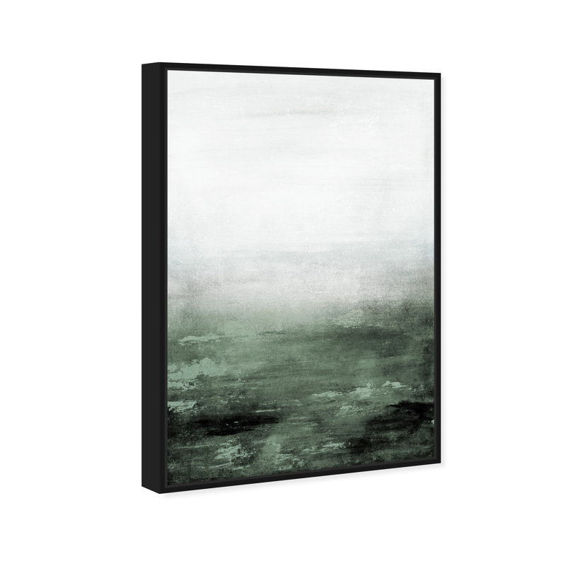 Minimalist Brush Troke Botanical Forest Canvas by Oliver Gal, Black Floater Framed, 37" H x 25" W x 1.75" D