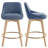 Ashwell Swivel Upholstered 26.8'' Linen Counter Stool With Solid Wood Frame-1071985610