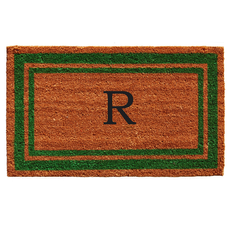 Tapis d'entrée antidérapant Stortz, Vert / Brun, R, Rectangle 2 pi x 3 pi