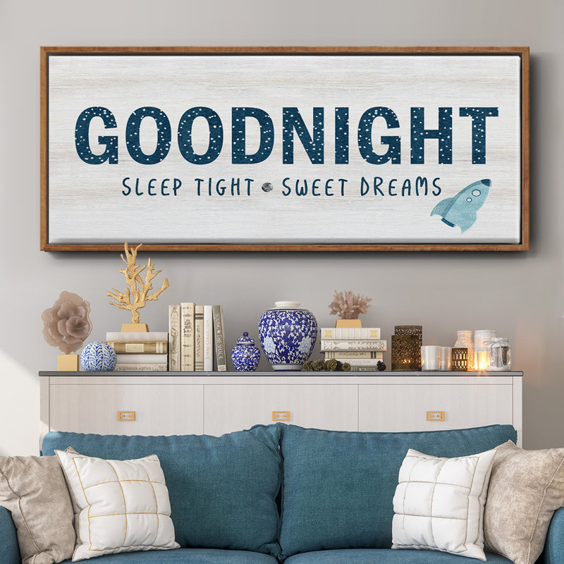 «Sleep Tight Sweet Dreams», toile encadrée, H 20 po x l 50 po