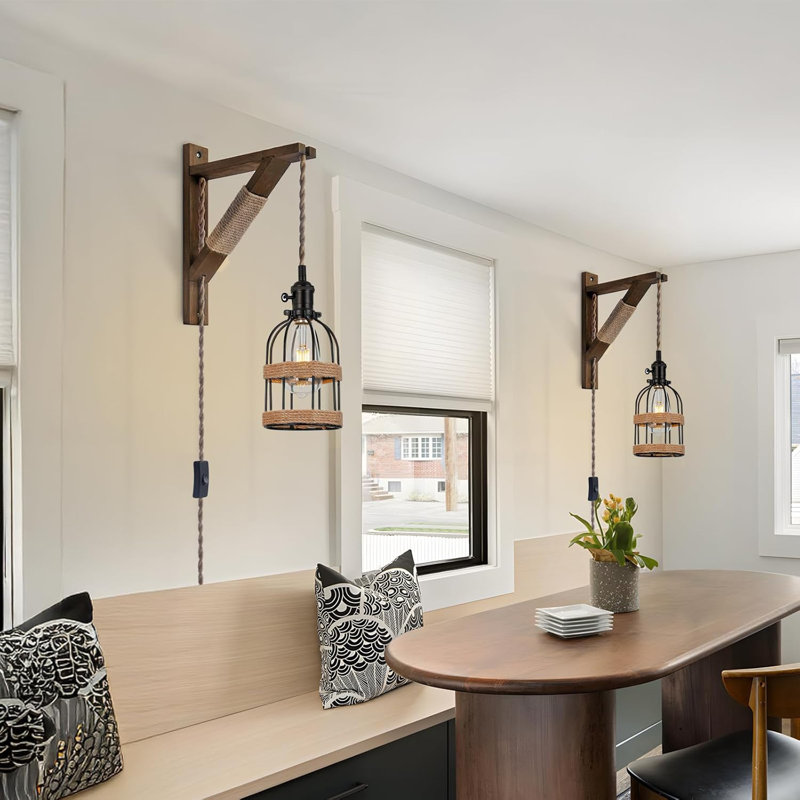 Ensemble de 2 appliques murales Farmhouse