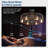 26" Caged Ceiling Fans with Remote App Control for Patio Kitchen Bedroom, Farmhouse Flush Mount Ceiling Fan with Lights Reversible 6 Speed Timer Walnut-719949329-720269350