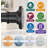 This matte black stainless steel industrial shower curtain rod uses a 2-in-1 tension design, adjusts from 27 to 43 inch, and provides rustproof, non-slip performance for windows.