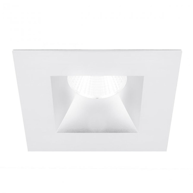 Garniture encastrée carrée 3,5" ouverte del Oculux, 25 °, 2700 K, Blanc