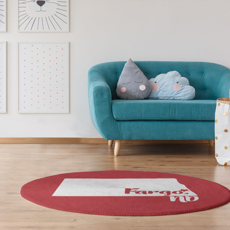 Chenille Indoor Rug, Round 5'