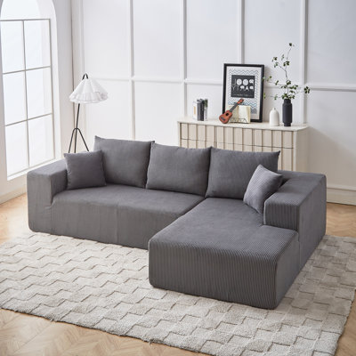 Ensemble de canapé modulaire rembourré en velours côtelé Modern