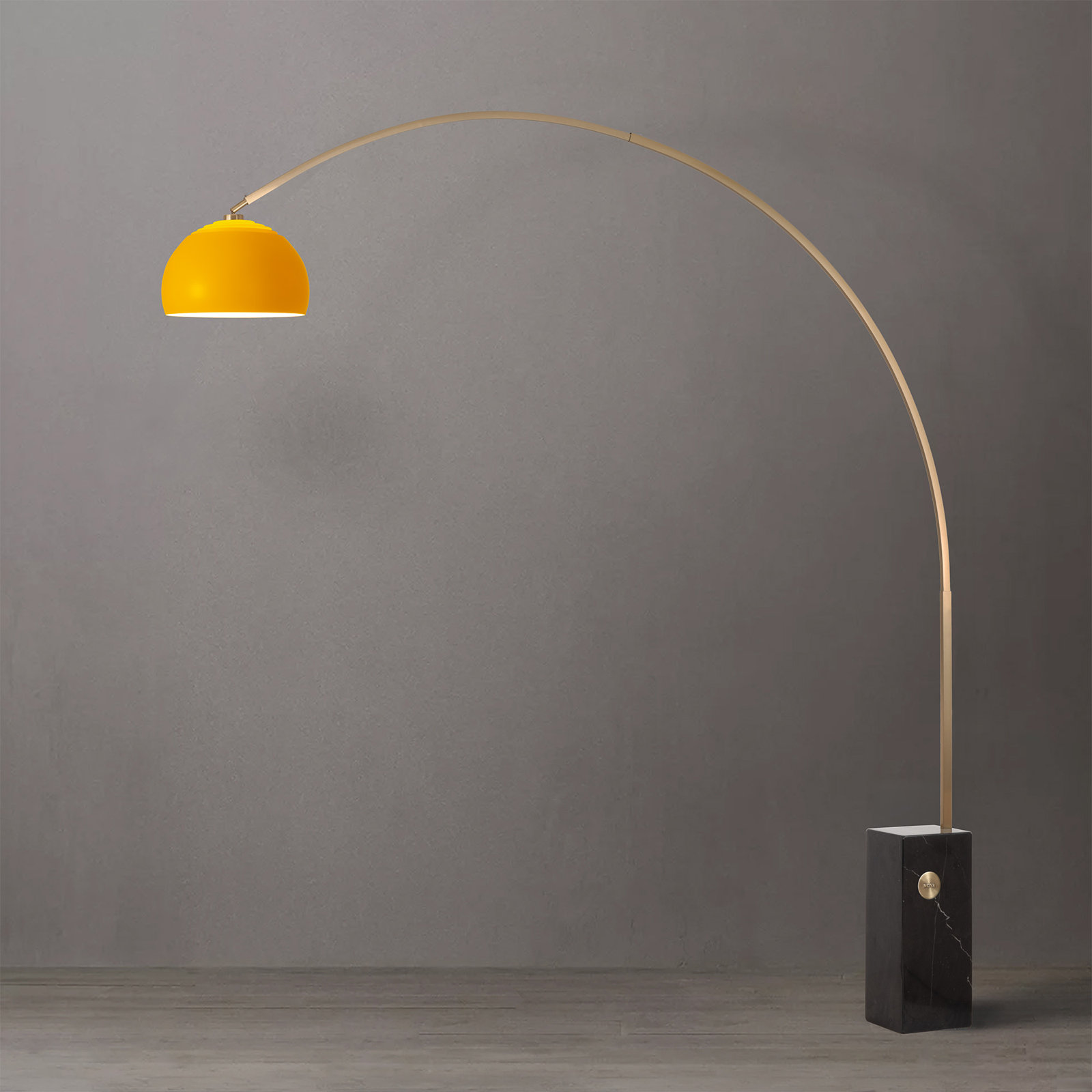 Ellerbe Dimmable Floor Lamp, Mustard