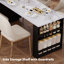Îlot de cuisine polyvalent avec table de salle à manger extensible et rangement double