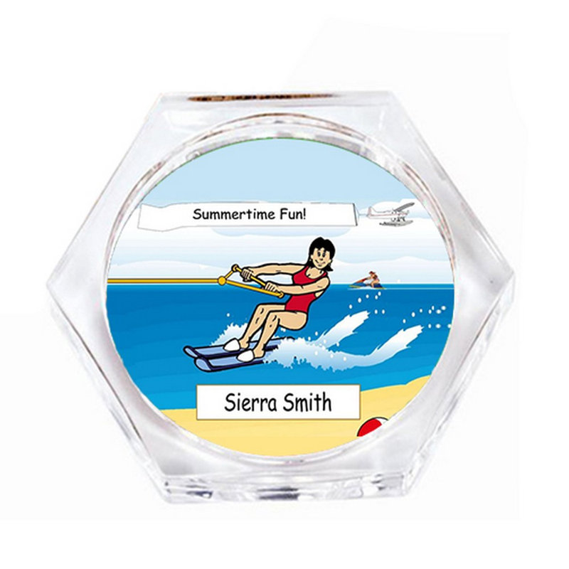 Ensemble de 4 sous-verres Waterski, Oui