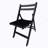 Furniture Slatted Wood Folding Special Event Chair, Black, Set Of 4