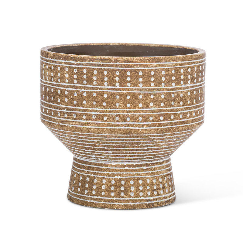 Advit Cachepot, Brown/White