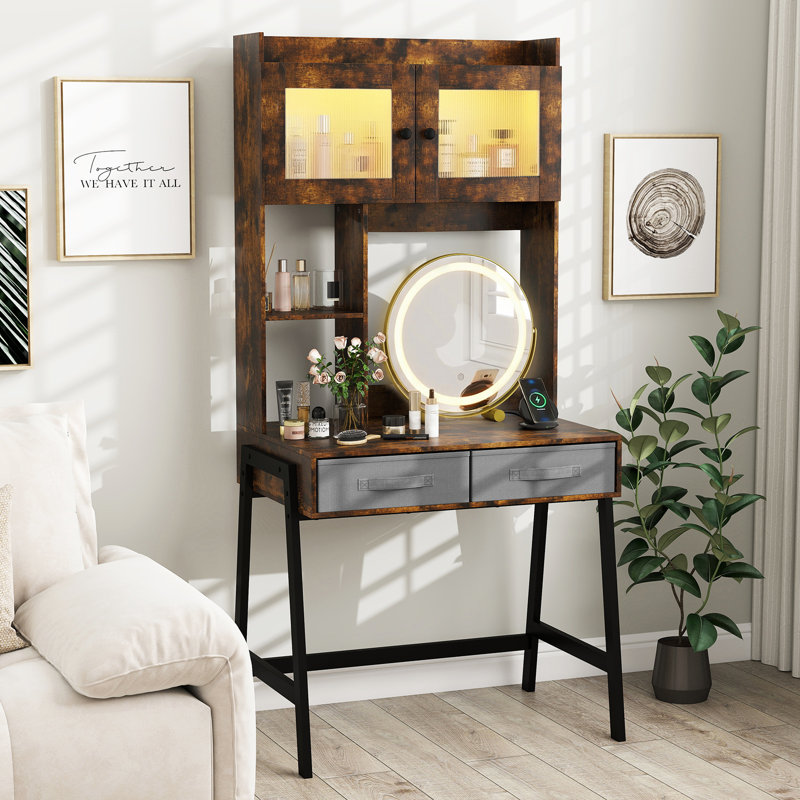 Dressing Table, Brown/Black
