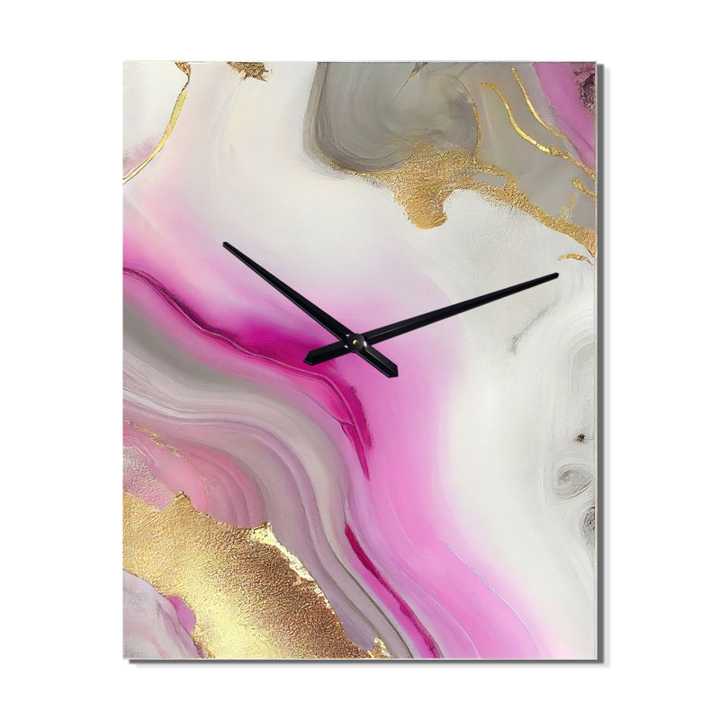 Jandee - Horloge murale moderne abstraite, H 32 po x l 24 po x P 1 po