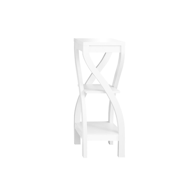 3 tables d'appoint au fini blanc, décor pour le salon, la chambre à coucher, le support à plante, la table contemporaine en stratifié, la fabrication