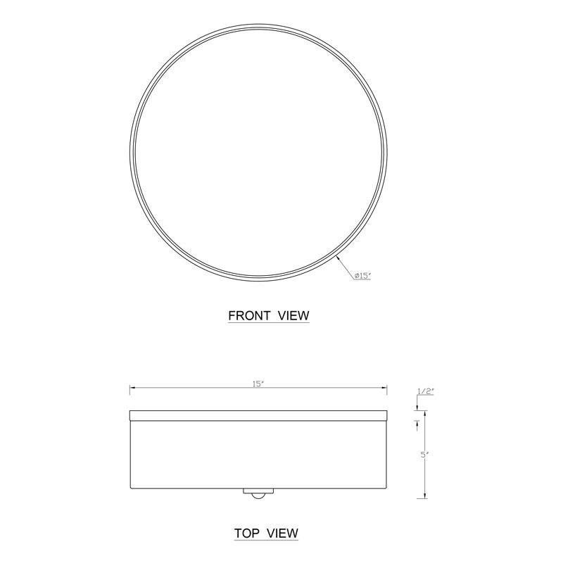 Plafonnier encastré à 1 lumière DEL 15 po Arnella